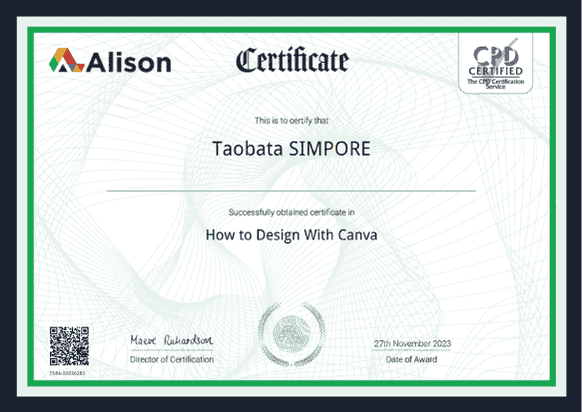 design certificate image